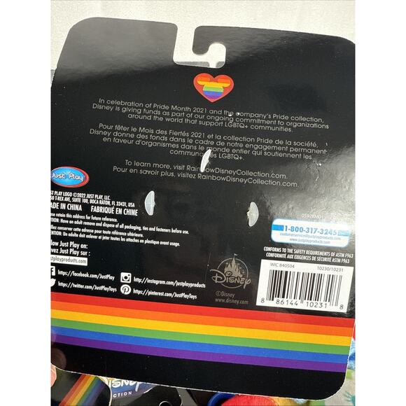 Rainbow Disney Collection Plush Lot NWT Stitch Mickey Mouse Minnie Backpack Clip - Picture 10 of 10